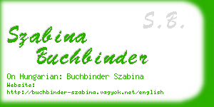 szabina buchbinder business card
